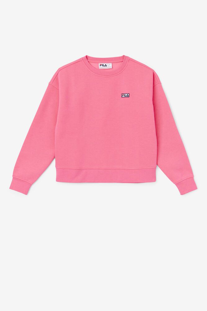 Fila Sweatshirt Stina Crew Womens Pink - India SMB-574086